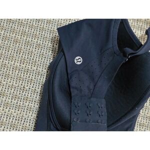 Lululemon Run Times Bra High Support Black 34DD Adjustable Strap Running Workout